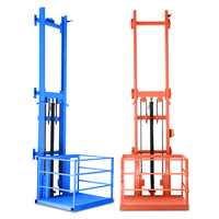 Plateforme de travail électrique à rail de guidage, capacité 500 kg - 1 tonne, petit élévateur de marchandises vertical hydraulique pour entrepôt, hauteur de levage 2-10 m