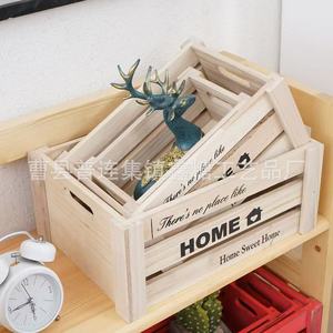 <b>Wooden</b> Storage <b>Crate</b> Rectangular 32L Vintage Decorative Box For Home Organization And Wedding Props - Product Image 2