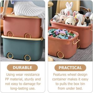 Boîte de rangement pour jouets en plastique moderne, panier en plastique de grande capacité pour vêtements de bébé, boîte de rangement pour vêtements d'enfants - Product Image 3