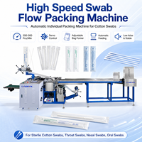 Automatische Horizontale Probenentnahme-Maschine für Sterile Einzelne Nasen- und Hals-Wattestäbchen mit Flowpack-Verpackung