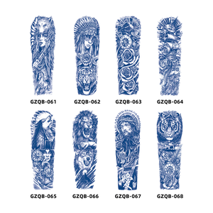 Tatuajes Temporales de Genipina Azul Oscuro, Pegatinas de Tatuaje Jagua para Brazo Completo y Pierna, Semipermanentes, Resistentes al Agua, de Larga Duración, Arte Corporal para Hombres y Mujeres - Product Image 6