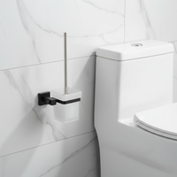 Accessoires de salle de bain en acier inoxydable 304 OEM, brosse de toilette et support