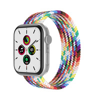 IVANHOE Bracelet tressé à boucle solo pour Apple Watch 44 45 49 40 41mm Bracelet en nylon IWatch Ultra 2 Series 7 6 SE 8 9 10 Strap