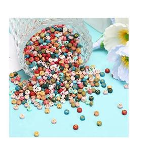 JANYUN 1900 cuenta alfabeto acrílico multicolor cuentas sueltas 4X7mm variedad surtido de cuentas - Product Image 3