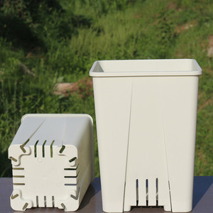 Pot de fleur carré contrôle des racines respirant saison de <span class=keywords><strong>la</strong></span> <span class=keywords><strong>lune</strong></span> haute base épaissie en plastique plantation résine de racine non pourrie grande - Product Image 4