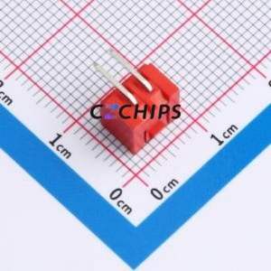WAFER-HA2.54-2PWZ-R62 Wire-to-Board Pin Header Bent Lead Through Hole,P=2.54mm Connector 1x2P 2.5mm Right Angle Insert XHB - Product Image 2