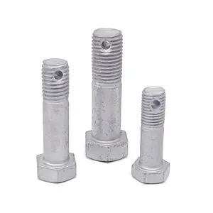 Bu lông sản xuất din933 din931 Metric chủ đề cotter pin có thể khóa Hot Dip mạ kẽm Hex Head Bolt