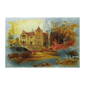 Pintura al Óleo Hecha a Mano, Pinturas Abstractas sobre Lienzo para Decoración de Paredes de Habitaciones MJSP-AL-121, Pintura al Óleo Hecha a Mano para Lisa (o L) - Product Image 1