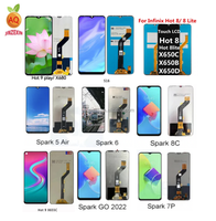 Écran LCD de téléphone portable pour Infinix Hot 10 6 7 8 9 S5 S16 Remplacement de l'écran tactile LCD pour Infinix X688 X608 X650 X682