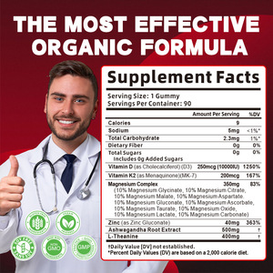 Kortizol Glisinat Magnezyum Sakız Şekeri Sarımsaklı <span class=keywords><strong>Vitamin</strong></span> D3k2 OEM Yetişkin Saç Uzatma Hafıza Geliştirici - Product Image 2