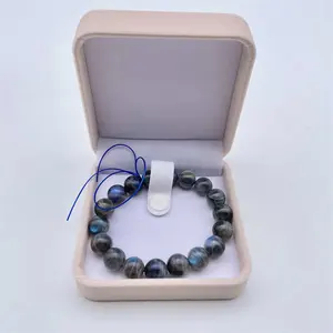 Wholesale Natural Gemstone Crystal Bracelet Carved Labradorite Beads Bracelet For Sale