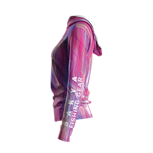 Ingrosso Set da Pesca da Donna con Design a Sublimazione UPF 50, Asciugatura Rapida, Magliette da Pesca con Cappuccio a Collo Alto e Stile Streetwear - Product Image 4