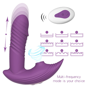 OEM/ODM Purple USB <b>Rechargeable</b> Vaginal <b>Vibrator</b> Wearable Design for Adult Stimulation - Product Image 5