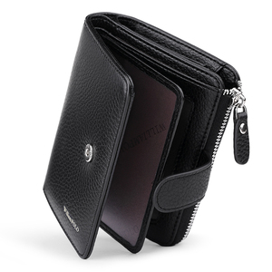 <span class=keywords><strong>Portafoglio</strong></span> da <span class=keywords><strong>uomo</strong></span> di nuova moda in vera pelle con porta biglietti da visita RFID polivalente con <span class=keywords><strong>cerniera</strong></span> borsa POLO e custodia fotografica - Product Image 5