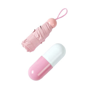 Parapluie de poche mini pliable à cinq volets, anti-UV, coupe-vent, facile à transporter, avec nervures en plastique et alliage, pour femmes, cadeau d'affaires - Product Image 5