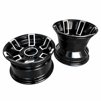 Jante en alliage d'aluminium noir argenté de 10 pouces pour ATV/UTV/moto tout-terrain, moyeu de roue tout-terrain pour quad/buggy, jante de remplacement