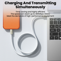 Câble USB-C de charge rapide 6A pour téléphone portable iPhone 17 et tablette, 240W, puce E-Marker, conducteur en cuivre pur, tressé en nylon, USB 3.1