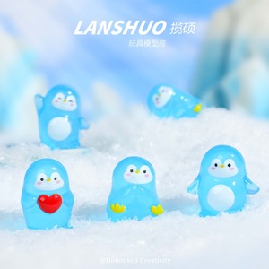 Lanshuo Mini <b>Penguin</b> Resin Pendant Cartoon Keychain DIY Jewelry Gift Unisex - Product Image 2