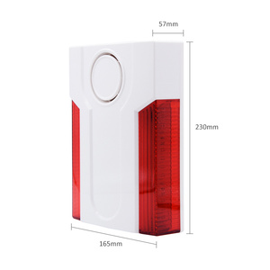 Sirène extérieure sans fil, alarme de sécurité bidirectionnelle, sirène 433 MHz 868 MHz 120 dB, haut niveau sonore, 12 V, prise EU et batterie de secours - Product Image 2