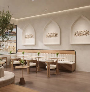 Diseño Interior Moderno para Cafetería, Servicio de Mobiliario Comercial Personalizado, Decoración Elegante en Tonos Verdes para Tienda de Café - Product Image 3