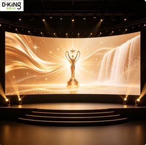 Pantalla LED curva D-King P3.91 para escenario, cabina de DJ, pantalla LED de pared, panel LED flexible de alquiler para festivales de música y discotecas - Product Image 1