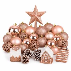 Lot de <span class=keywords><strong>100</strong></span> boules de Noël de 3 <span class=keywords><strong>cm</strong></span>, 4 <span class=keywords><strong>cm</strong></span> et 6 <span class=keywords><strong>cm</strong></span> par boîte, avec boules en plastique creuses électroplaquées pour la décoration de Noël - Product Image 1