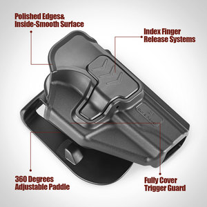 ซองปืนพกนอกเอวแบบ Paddle Holster สำหรับปืน Makarov รุ่น GUN & FLOWER <span class=keywords><strong>ระดับ</strong></span> 2 ปลดล็อคด้วยนิ้วชี้ หมุนได้ 360 องศา °   พลาสติกหุ้มเลนส์แบบปรับได้พร้อมแป้นเกียร์ - Product Image 5
