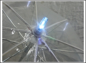 Parapluie moderne 2025 avec lumière LED, parapluie transparent à LED, parapluie transparent avec 3 modes d'éclairage : lent, rapide, clignotant, toujours allumé - Product Image 5