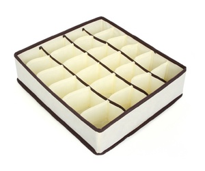 YUYANG 24 Cells Grids Underwear <b>Drawer</b> Fabric Foldable Stackable Cabinet Closet Organizers Dividers <b>Storage</b> <b>Boxes</b> - Product Image 3