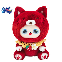 Jouets éducatifs en peluche intelligents JOPARK Cutie Soft AI avec des yeux LED émotionnels, adorables poupées en peluche AI en forme de chat