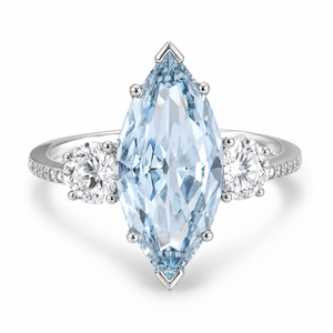 Anello a Forma di Cuore Marquise Stile Matrimoniale per Donne - Product Image 1