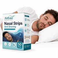 Bandes nasales dilatatoires OEM Chine noires anti-ronflement en non-tissé, étiquette privée, pour une respiration facile, souples, résistantes et invisibles