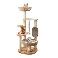 Arbre à chat multi-niveaux anti-basculement pour chats de grande taille, tour à chat haute avec poteau à gratter, centre d'activités pour chats d'intérieur pour jouer