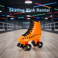 Patins à roulettes quad pour adolescents et adultes - Patins à quatre roues à double rangée pour location sur patinoire