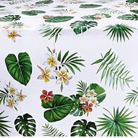 Nappes de table rectangulaires jetables en plastique à motifs de feuilles de palmier et de fleurs bon marché pour fête hawaïenne Luau