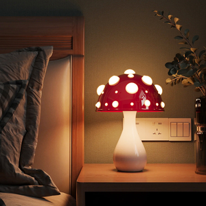 Lámpara de Mesa Clásica con Forma de Hongo de <span class=keywords><strong>Super</strong></span> <span class=keywords><strong>Mario</strong></span>, Perfecta para Leer en la Mesita de Noche del Dormitorio; una Lámpara de Mesa Decorativa Retro - Product Image 3