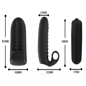 USB G-Spot maniche da dito vibratore indossabile masturbazione Silicone massaggio portatile vibrante manica da dito - Product Image 3