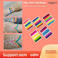 Mini palette de peinture corporelle naturelle à base d'eau pour enfants, 24 couleurs arc-en-ciel, pour les spectacles sur scène, le maquillage et la peinture