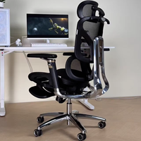 Chaise de bureau ergonomique de massage en gros avec repose-pieds, Sillas De Escritorio, chaise de bureau de direction à dossier haut, Sedia Da Ufficio