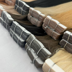 Extensions de cheveux naturels Herrera Virgin Tape, extensions de cheveux russes bruts Remi, extensions de cheveux à clipser, 100% cheveux humains - Product Image 1