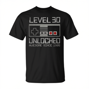 Camiseta Level 30 Unlocked para videojugadores, regalo de cumpleaños número 30, ropa para hombre - Product Image 2