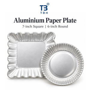 Assiette carrée en papier d'aluminium de 7 pouces de qualité alimentaire, résistante à la chaleur, pour la cuisson, idéale pour les marchés nocturnes et les plats à emporter, avec support OEM/ODM - Product Image 3
