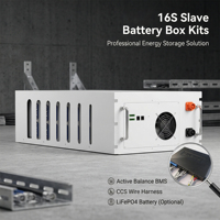 Kit de boîtier de batterie haute tension JKESS DIY 16S 51.2V LiFePO4 HV avec BMS d'équilibrage actif, BMU, CCS, RS485, 280AH, 314AH, CAN
