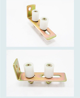 Rouleaux en nylon avec roulement, roue de guidage en nylon pour porte coulissante, kit d'accessoires pour porte coulissante