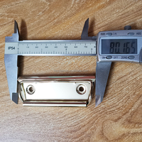 Oficina escuela papelería especial 80mm logotipo personalizado carpeta de archivos abrazadera plata plana portapapeles Clip Metal bajo perfil resorte Clip