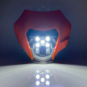 Para <span class=keywords><strong>KTM</strong></span> EXC SX <span class=keywords><strong>Duke</strong></span> <span class=keywords><strong>125</strong></span> 250 300 piezas de motocicleta LED Enduro faro placa carenado para Motocross <span class=keywords><strong>Super</strong></span> Moto Dirt Lighting - Product Image 4