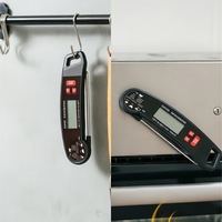 Termometer Daging Digital Profesional 0C Kalibrasi Standar dengan LCD Backlight untuk Memanggang BBQ, Memasak di Dapur