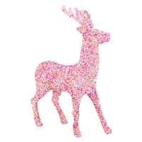 Grand renne de Noël extérieur 2026 en plastique fait main, couleur et taille personnalisables, ornement de cerf tremblant