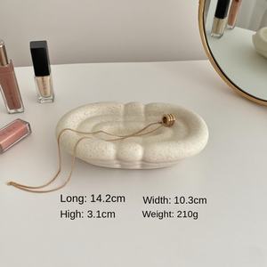 Modern Ins Art Style <strong>Ceramic</strong> <strong>Jewelry</strong> Tray Wholesale Desktop Storage <strong>Box</strong> for Rings Necklaces for Porch Dressing Table Home Use - Product Image 1
