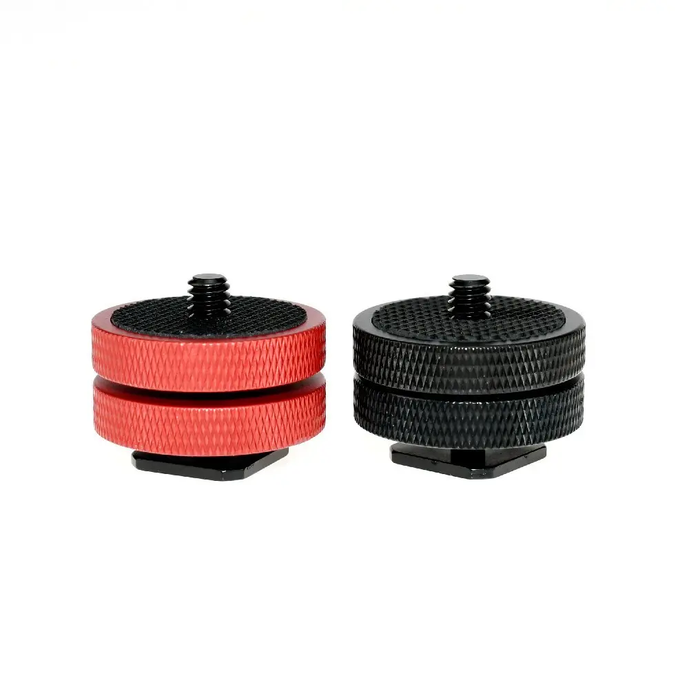 Camera Hot Shoe Mount to 1/4" Tripod Screw Adapter with Locking Disk for DSLR Camera Rig